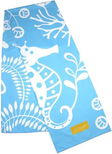 Ultra Thin Luxurious Printed Beach &amp; Pool Microfiber Towel - 40*70 inches -Turqouise Blue