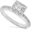 1/2ctw Princess and Round Brilliant Diamond Engagement Ring (HI/I1)