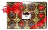 Playing Cards Themed Belgian Dark Chocolate Covered Cream Sandwich Cookies