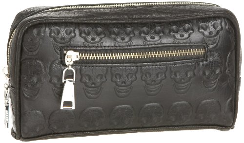 Treesje Mortale Wallet Clutch,Black Leather,one 