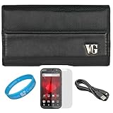 Black Portola Executive Leather Holster Carrying Case with Fixed Belt-Clip  ....