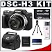 Sony CyberShot DSC-H3 8.1 Megapixel Digital Camera with 10x Optical Zoom + Lexar Media 2GB Platinum II Series Memory Stick (MS) PRO Duo Card + High Speed USB 2.0 Memory Stick (MS) Card Reader + Digital Camera Case