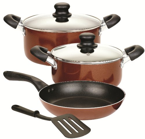 Cook N Home 6 Pieces Nonstick Aluminum Brown Cookware Set product image