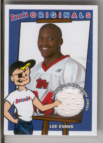 2004 Bazooka Originals Jersey BO-LE Lee Evans Buffalo Bills (Rookie Insert - Piece of Authentic Player-Worn Jersey - Football Cards)