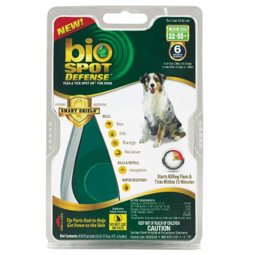 Huge save onpets smart grooming Bio Spot Defense Smart Shield Applicator Spot on Flea and Tick for Medium Dogs, 6-Month Supply