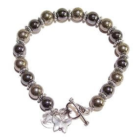 Pyrite & Hematite Bracelet 20.5cm