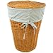 Badger Basket Rattan Hamper With Lid & Drawstring Liner -16