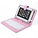 Masione Keyboard and Case for 7-Inch Tablets (7 Inch USB TO Micro USB Keyboard, Pink)