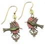 Silver Forest Hummingbird Dangle Earrings