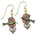Silver Forest Hummingbird Dangle Earrings