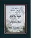 "We Were Meant To Be" Touching 8x10 Poem, Double-Matted in Dark Green/Burgundy And Enhanced With Watercolor Graphics.