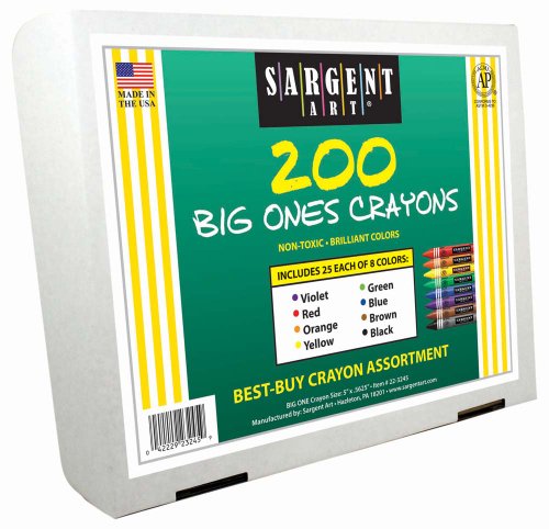 Sargent Art 22-3245 200-Count Best Buy Assortment Big Ones Crayon