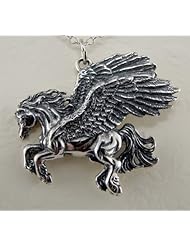 A Spectacular Pegasus Pendant in Sterling Silver Made in America
