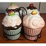 Colorful Ceramic Topping Server Set with Rack -- Cupcake Style