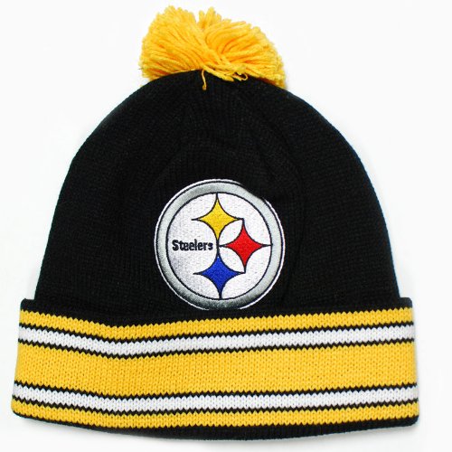 Mitchell & Ness Pittsburgh Steelers Throwback Jersey Stripe Knit Hat One Size Fits All
