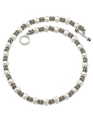 Sterling Silver w/14k 8.5-10mm Freshwater Cultured Pearl 20in Necklace