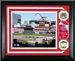 New Busch Stadium Photomint with authenticated infield Dirt - Plaque