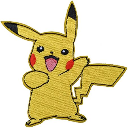 MING GACHEL Pokemon Go Happy Pikachu Embroideried Iron/Sew On Patch Pack of 3