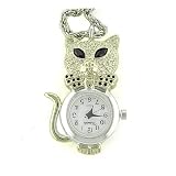 New CHIC 18K Gold Plated Ladies Brass Cat Pendant Watch by Xanadu