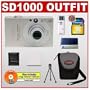 Canon PowerShot SD1000 7.1 Megapixel Digital Camera (Silver) with 3x Optical Zoom + Transcend 2GB 150x SecureDigital (SD) Card + High Speed USB 2.0 SecureDigital (SD) Card Reader + Spare NB-4L Lithium-Ion Battery + Digital Camera Case