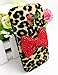 Bling Shiny 3D Pink Bow Leopard Special Party Case Cover For Motorola Moto X Phone XFON XT1056 XT1058 XT1053 XT1055 XT1058 XT1056 XT1060 (Red Bow)
