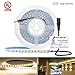 HitLights LED Strip Lights Warm White 3000K, 16.4ft High Density Tape Light, UL-Listed, 600 LEDs, 300Lm/ft, 12V Flexible Dimmable Rope Lights for Bedroom, Kitchen, Cabinet (Power Source Not Included)