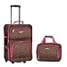 Rockland Rio Upright Carry-On & Tote 2-Piece Luggage Set - Pink Leopard