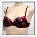  : Venus 2 Pack Satin Maroon Floral Detail Bra #1001 38A