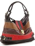 Brown & Red Large ''Zane II'' Vitalio Hobo