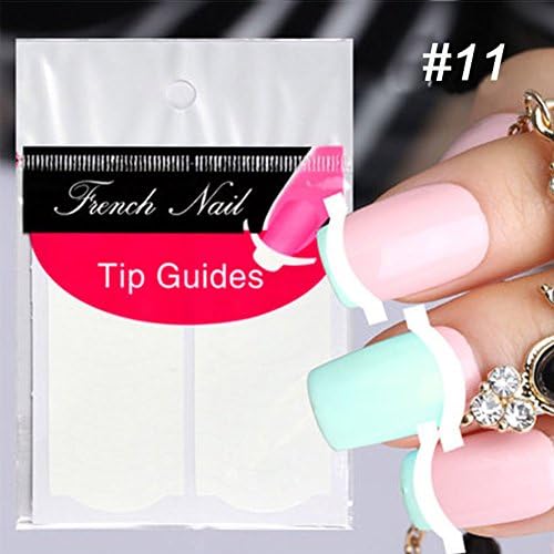 Nail Sticker/lot DIY French Manicure Nail Art Decorations Round Form Fringe Guides Nail Sticker 18 style choost