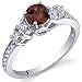 Enchanting 0.50 Carats Garnet Ring in Sterling Silver Size 5 to 9