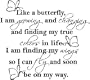 LIKE A BUTTERFLY....WALL EXPRESSIONS WORDS QUOTES LETTERING SAYINGS