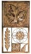 31" Decorative Leaf Design Wall Plaque
