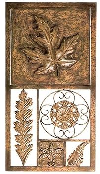 31" Decorative Leaf Design Wall Plaque