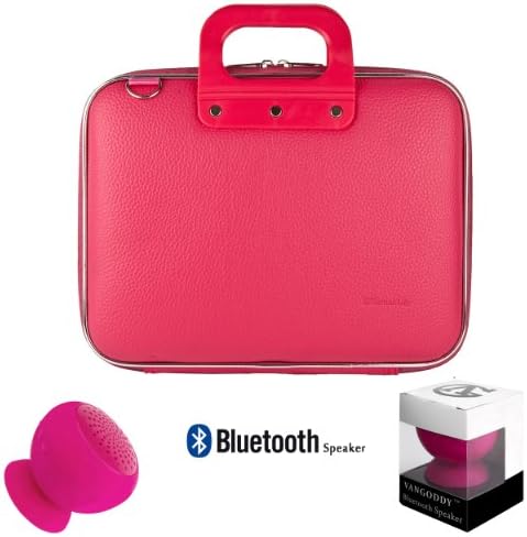Microsoft Surface Book Executive Leather Carrying Shoulder Bag Messenger Bag + Pink Bluetooth Suction Speaker