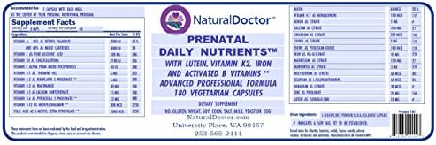 NaturalDoctor Prenatal Daily Nutrients, 180 Veg Caps