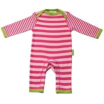 Toby tiger Pale pink/pink stripy sleepsuit 0-6 months
