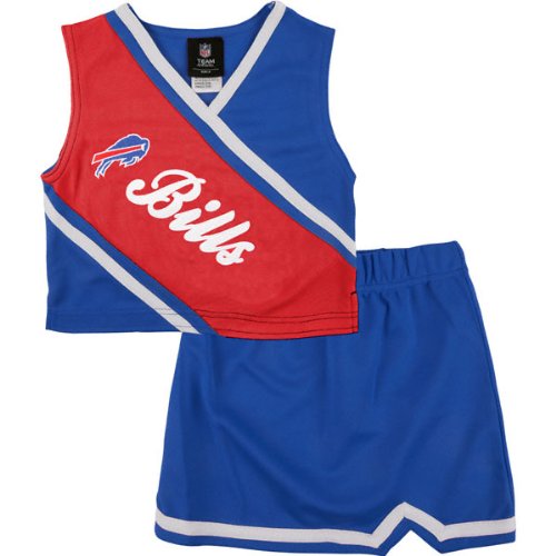 Buffalo Bills Girls 2 Piece Cheer Cheerleader Dress Set Outfit Costume