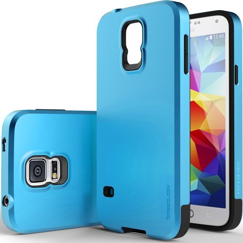Galaxy S5 case, Caseology® [Sleek Armor] [Electric Blue] Dual Layer Impact Resistant [Shock Absorbent TPU] Samsung Galaxy S5 case