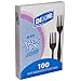 Dixie FM507 Medium Weight Polystyrene Fork, 6.31" Length, Black (10 Packs of 100)