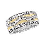 14K Two Tone Gold 1/2 ct. Diamond Bridal Anniversary Band