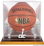 Washington Wizards Woodbase Logo Basketball Display Case and Mirror Back