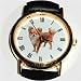 Chihuahua (Long Hair) Watch - Small Face, Black Leather