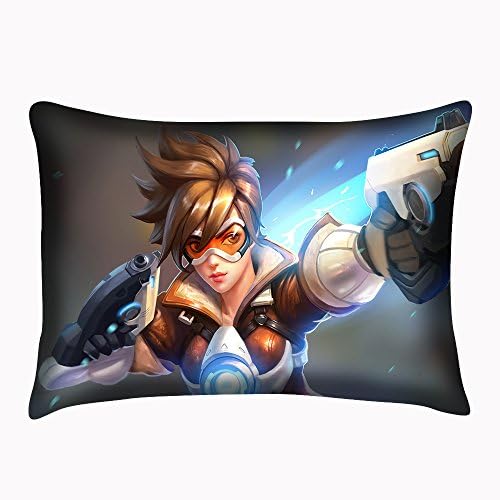Overwatch Pillowcase OW Tracer Pillow Case Cushion Cover Twin Sides Pillowslip 20x30 Inch