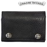 クロムハーツ CHROME HEARTS 財布 ウォレット 3フォールド クロスボタン ヘビーレザー 【並行輸入品】