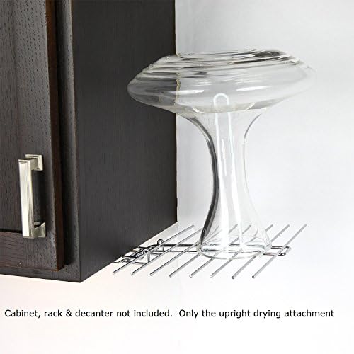 Glass Hanger Upright Drying Attachment for Decanter, White