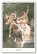 Nymphs and Satyr by William A. Bouguereau 21.25"x30" Art Print Poster