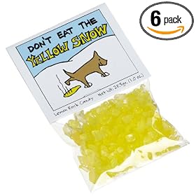 Tom and Sally’s Handmade Chocolates Fun Candies, Don’t Eat the Yellow Snow, 1-Ounce Bags (Pack of 6)