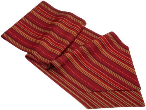 Tululah Designs 14-Inch by 90-Inch Fireplace Stripe Runner, Regent Red
