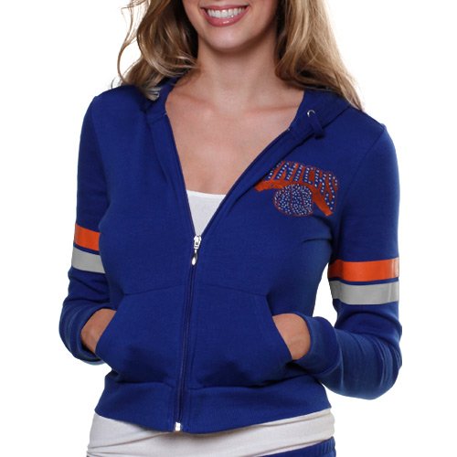 NBA New York Knicks Ladies Clearly Fan Full Zip Hoodie - Royal Blue (Medium)